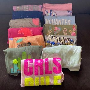 Lot of 13 t-shirts size 10-12